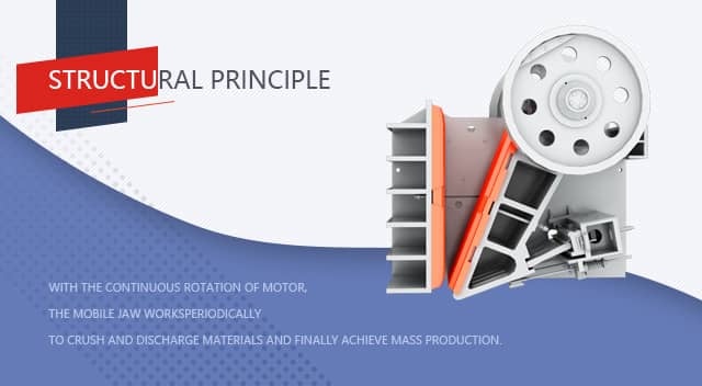 Structural principle of jaw crusher