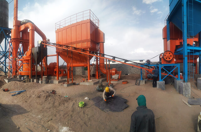 silica powder processing site