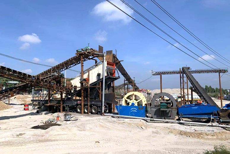 Mobile sand making site in Singapore