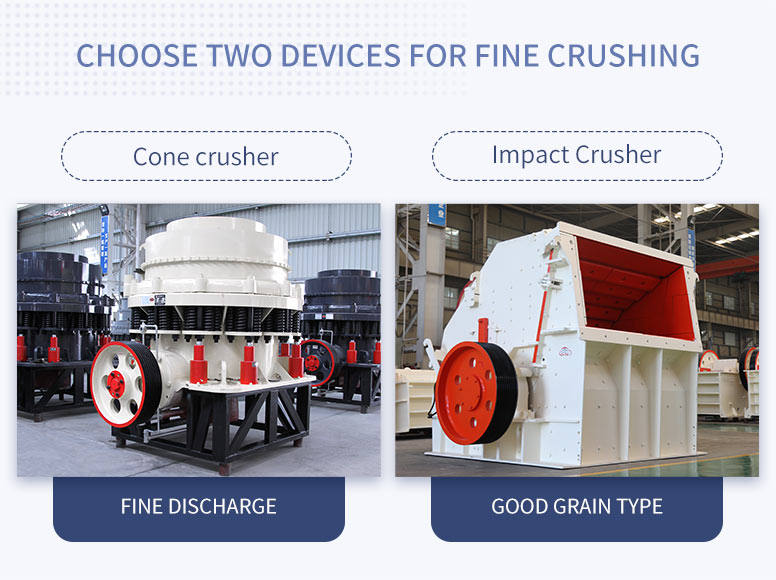 Impact crusher, cone crusher--finely crushing