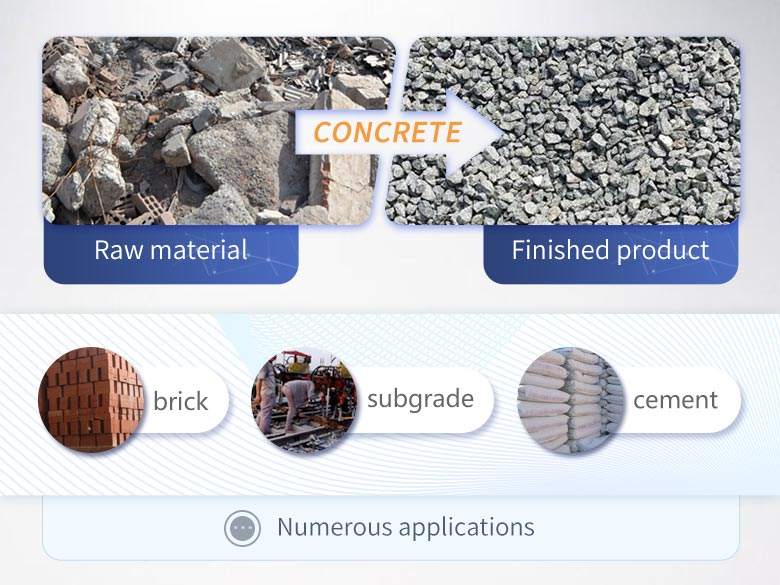 Concrete waste has several applications