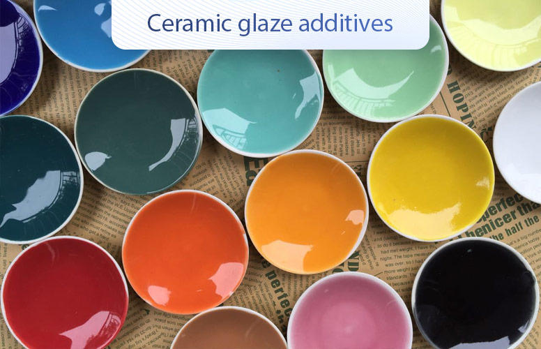 Colored ceramic glaze made of colored glass wastes