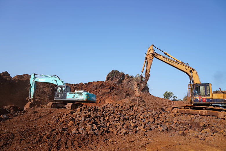 Iron ore mining site