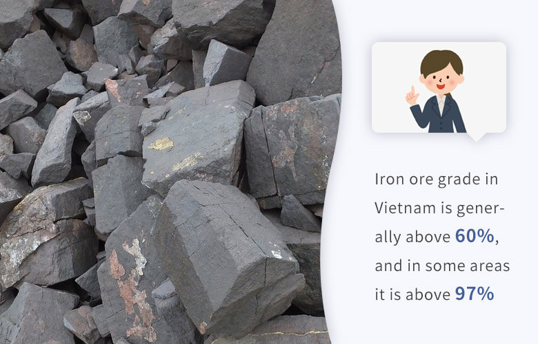 Vietnam iron ore with high grade 