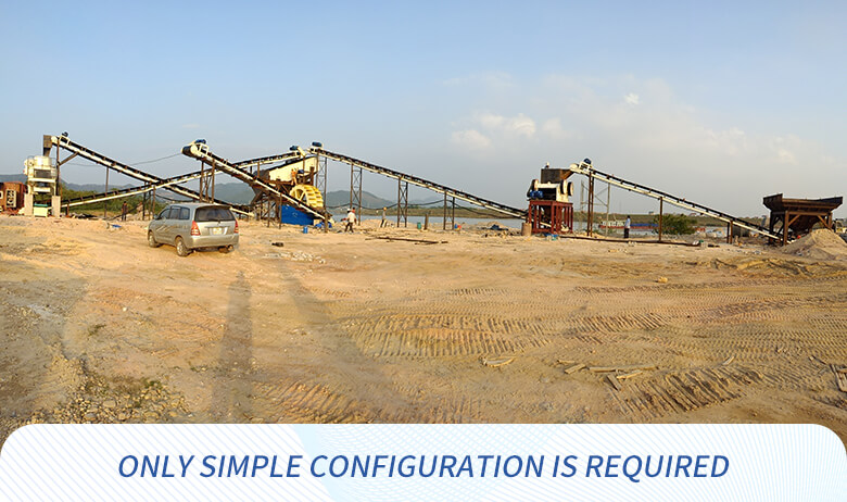 Simple configuration of sand and gravel production line